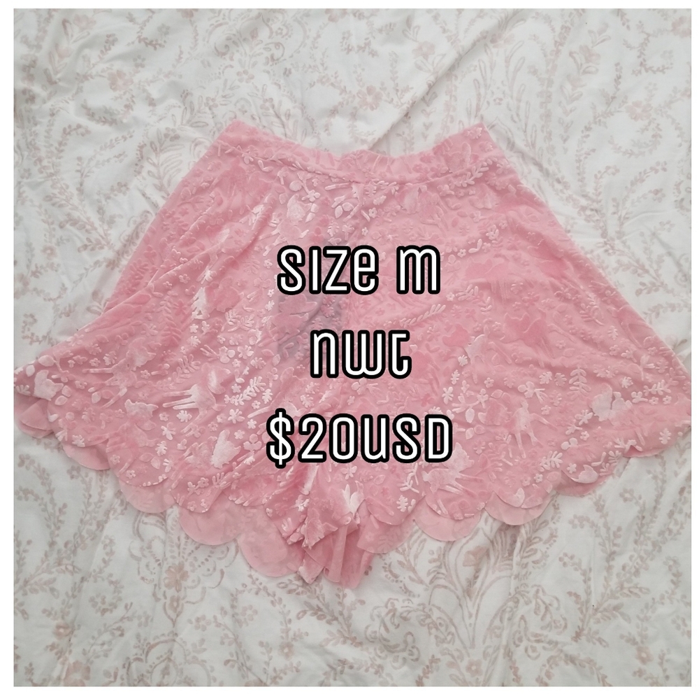 BlackMilk burned velvet bambi shorts